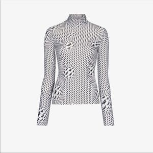 Marine Serre Lizard Mock Neck Top